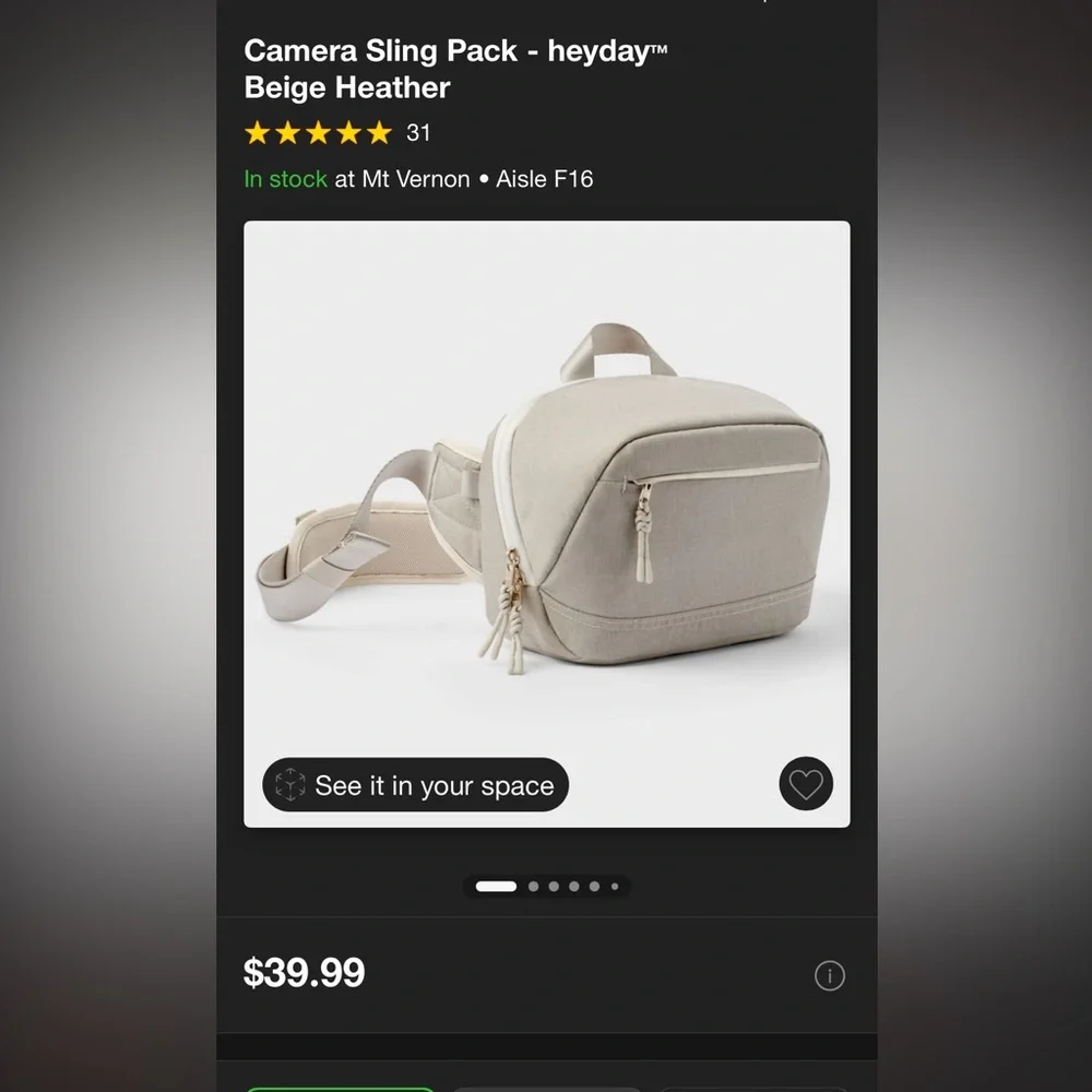 heyday Cream Camera Bag - Picture 8 of 10